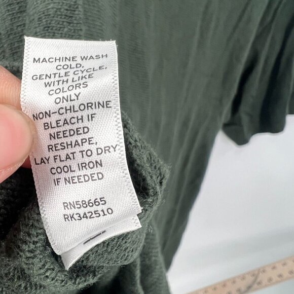 14th & Union Wool & Viscose Blend Oversized Sweater Green Women's M Medium - Picture 9 of 9